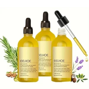 1/2/3pcs Natural Hair Growth Oil