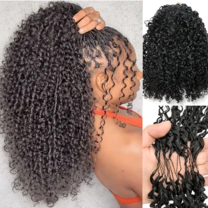 12A Small Curly Crochet Human Hair Extensions