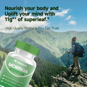 800mg of Pure Nutrient-Rich Moringa Powder Capsules