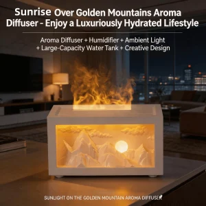 Sunrise Golden Mountain Themed Air Diffuser Humidifier